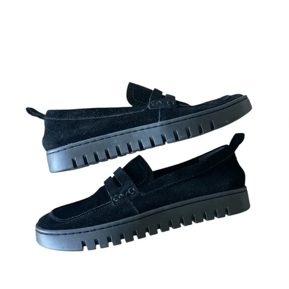 VIONIC Black Suede Leather Comfort Slip-on Loafers Women’s Size 7 - Picture 3 of 9